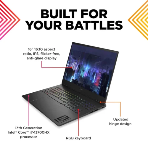HP OMEN 16 (2024) 16-wf100 NEW 14Gen Intel Core i7 20-Cores w/ Nvidia RTX 4070 8GB & IPS 2.5K 240Hz Display - Shadow Black