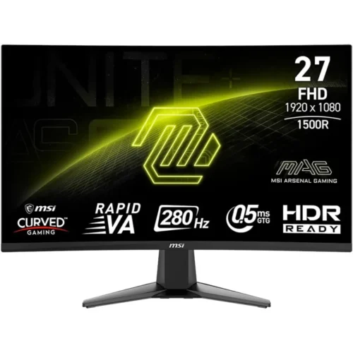 MSI MAG 276CXF 27" Curved 1500R 280Hz 0.5ms HDR Ready 102% sRGB 1.07 Billion Color Adaptive-Sync Support 120Hz For PS5 & XBox