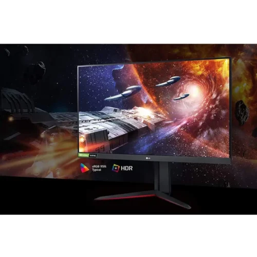 LG 32GN650 UltraGear 32'' QHD 2K 165Hz Refresh Rate, 1ms MBR Response Time, HDR10, 16:9 Aspect Ratio, FreeSync Premium, 16.7M Color Depth, 2560 x 1440 Resolution, 2* HDMI, 1* DP Ports, Black