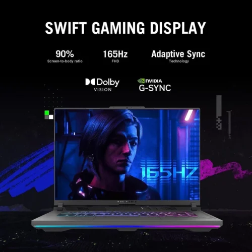 ASUS NEW ROG Strix G16 (2023) G614JV NEW 13Gen Intel Core i9 13980HX 24-Cores w/ Nvidia RTX 4060 8GB DDR6 & 16" IPS 165Hz Display - Eclipse Grey
