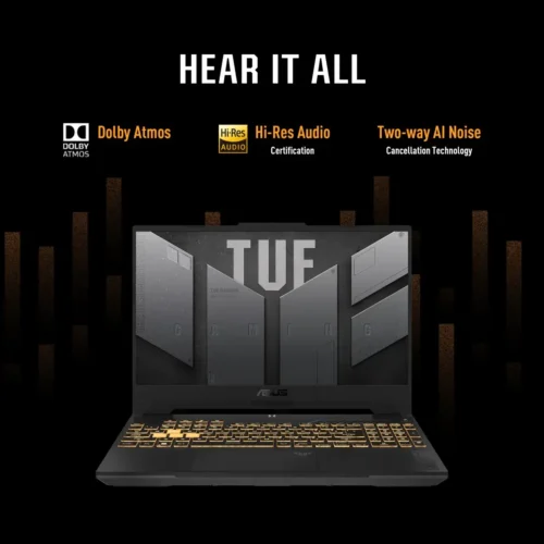 ASUS NEW TUF F15 (2023) FX507VI 13Gen Intel Core i7 10-Cores w/ Nvidia RTX 4070 8GB DDR6 & IPS 144Hz Display - Mecha Grey