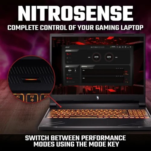 Acer Nitro V 16 (2024) ANV16 NEW 8Gen AMD Ryzen 7 8845HS 8-Cores w/ DDR5 Memory & Nvidia RTX 4060 8GB & 16" IPS 165Hz Display - Black