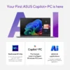 ASUS Vivobook S 15 (2024) K5507QA Copilot+ PC NEW Snapdragon X Plus 8-Cores AI-Powered w/ BIG Battery & 3K OLED 120Hz Display - Cooler Silver