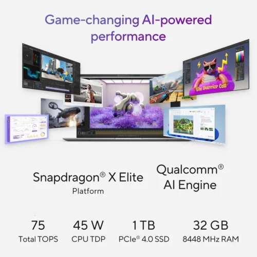 ASUS Vivobook S 15 (2024) K5507QA Copilot+ PC NEW Snapdragon X Plus 8-Cores AI-Powered w/ BIG Battery & 3K OLED 120Hz Display - Cooler Silver