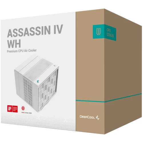 DeepCool Assassin IV WH Premium Air Cooler 7 Heat Pipes Dual-Tower 1700RPM 140/120mm FDB Fans PWM 100% 280w TDP For Intel & AMD , White
