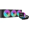 DeepCool LP360 Liquid Cooler 360mm 5th Gen Pump 3400 RPM AIO Unique Dot-matrix Pixelated Screen Display Anti-Leak ARGB Fans & Halo Pump Head ,Black