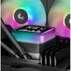 DeepCool LP360 Liquid Cooler 360mm 5th Gen Pump 3400 RPM AIO Unique Dot-matrix Pixelated Screen Display Anti-Leak ARGB Fans & Halo Pump Head ,Black