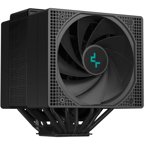 DeepCool Assassin IV VC VISION Flagship Air Cooler Digital Display 7 Heat Pipes Dual-Tower 1800RPM 140/120mm FDB Fans PWM 100% 300w TDP For Intel & AMD , Black