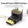 Vention HDMI 90 Degree Male to Female Adapter Black
